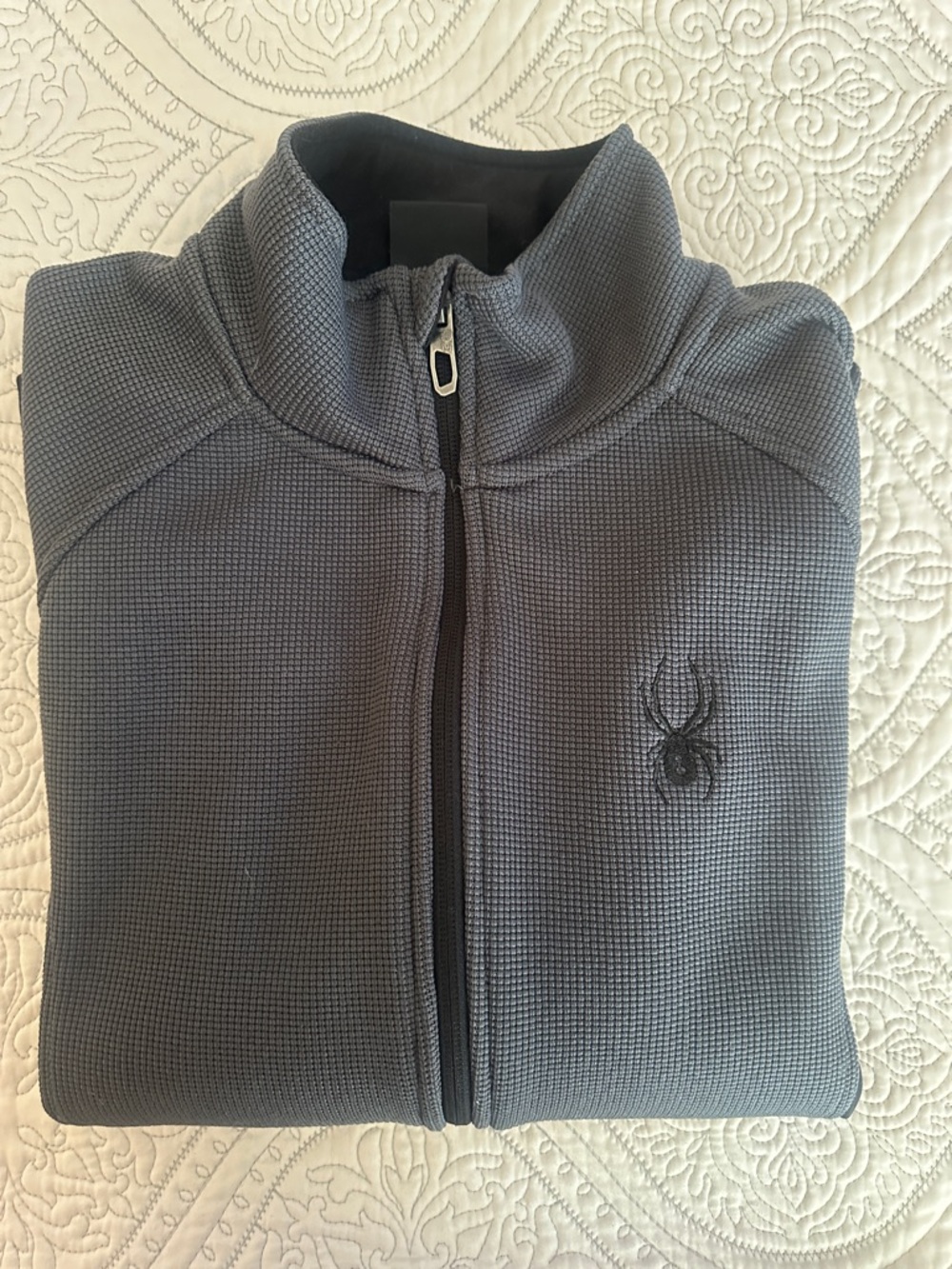 Spyder Gray and Black Full-Zip Performance Jacket